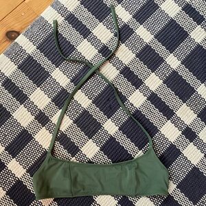 Solid and striped size medium halter bikini top